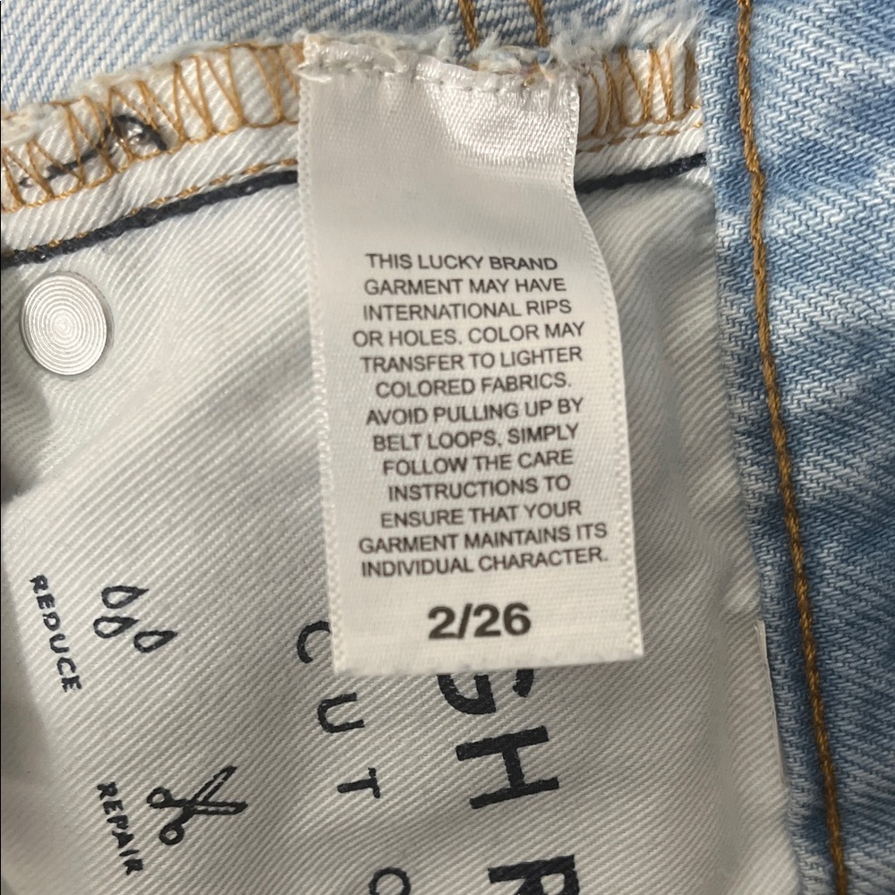 Lucky Brand Light Blue Frayed Jean Shorts - Picture 9 of 10